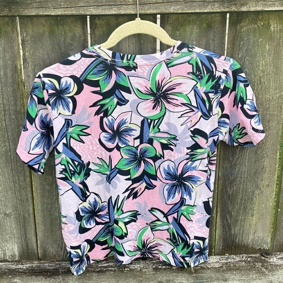 Adidas Tropical Floral Girls Graphic T-Shirt | L - Picture 3 of 3